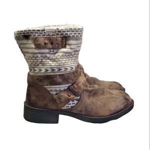 Roxy Womens Storm II Fur Aztec boho Hobo boots shoes sz 8